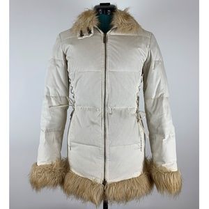 Express Woman's Faux Fur-Collared Down Coat Size 2